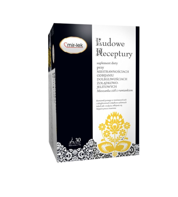 LUDOWE RECEPTURY niestrawności, odbijanie, dolegliwości żołądkowo-jelitowe 30 saszetek MIR-LEK