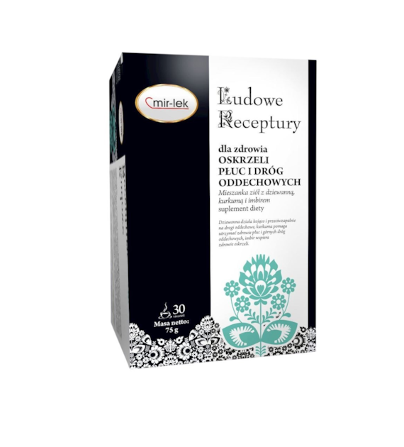 LUDOWE RECEPTURY zdrowie oskrzeli, płuc i dróg oddechowych 30 saszetek MIR-LEK