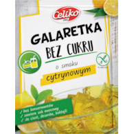 Galaretka o smaku cytrynowym bez cukru bezglutenowa 14g CELIKO