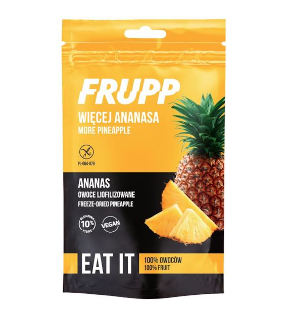 Owoce liofilizowane FRUPP ananas bezglutenowe 15g CELIKO