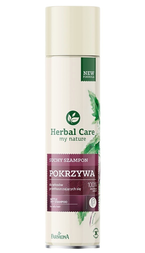 HERBAL CARE Suchy szampon POKRZYWA (włosy przetłuszczające się) 180ml