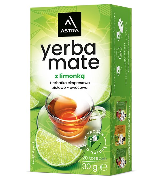 YERBA MATE z limonką herbatka 20*1,5g ASTRA