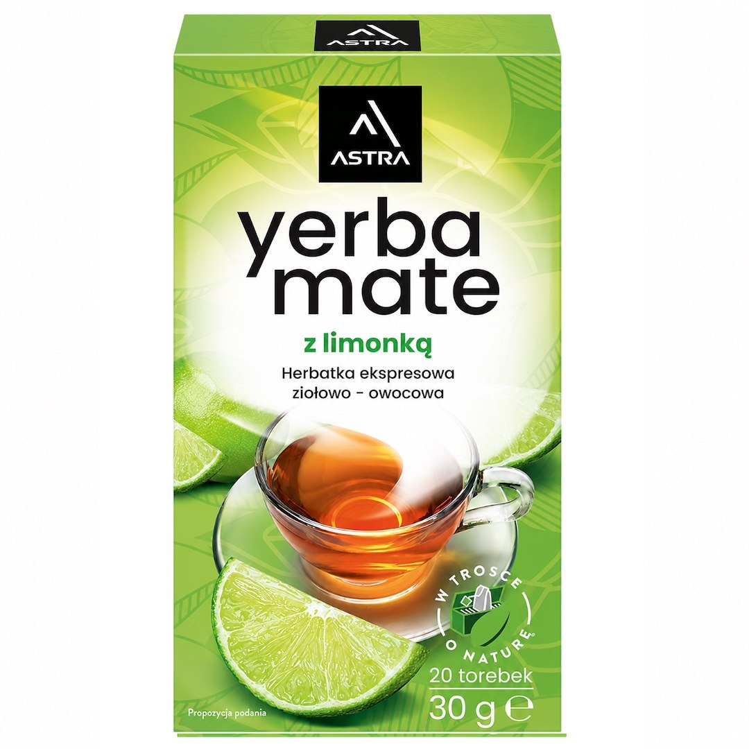 YERBA MATE z limonką herbatka 20*1,5g ASTRA