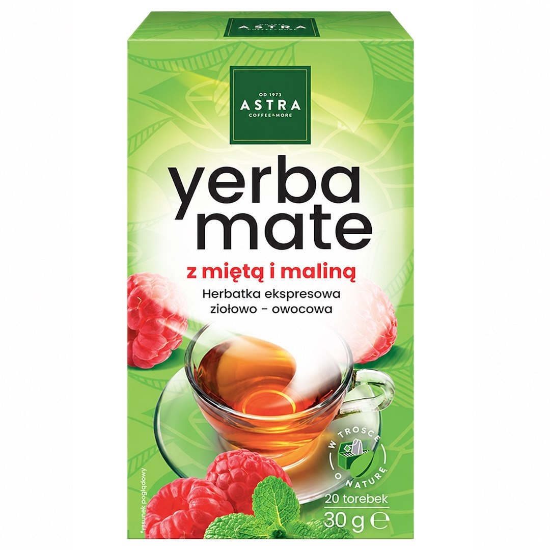 YERBA MATE z miętą i maliną herbatka 20*1,5g ASTRA