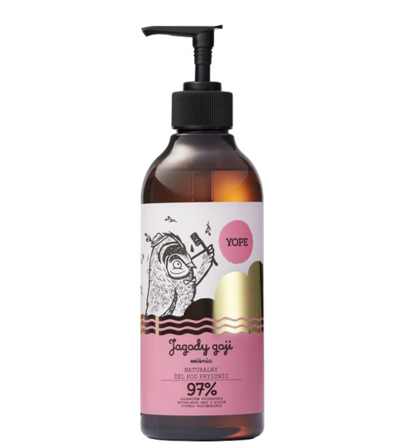 YOPE Żel pod prysznic naturalny Jagody goji i wiśnia 400ml