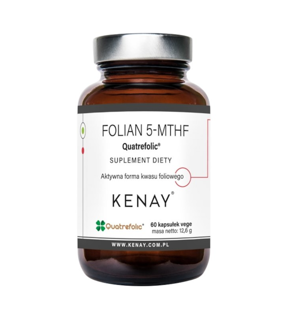 KENAY Folian 5-MTHF Quatrefolic 400mcg, 60kaps. - aktywny kwas foliowy