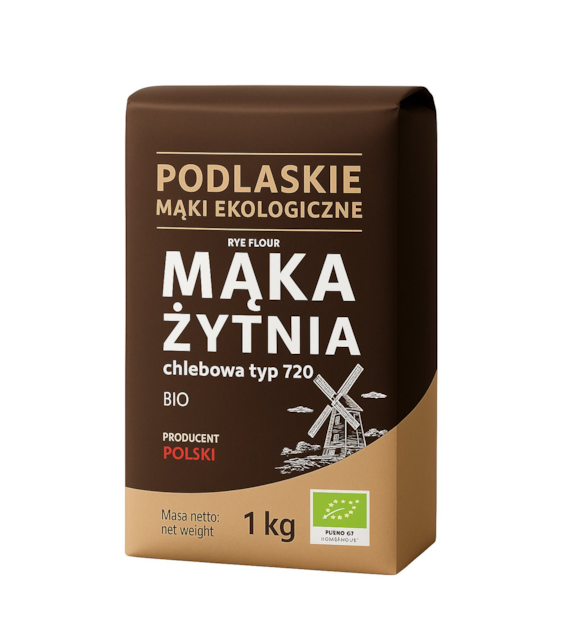 Mąka żytnia chlebowa typ 720 BIO 1kg BIOLIFE - PODLASKIE EKOLOGICZNE