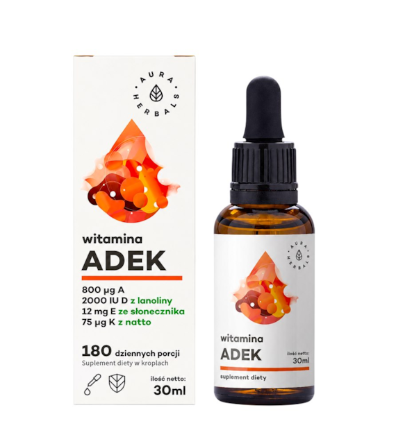 AURA HERBALS Witamina ADEK - krople 30ml