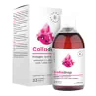 AURA HERBALS Colladrop NatiCol w płynie 500ml - Kolagen rybi + Witamina C, E, selen, cynk, biotyna