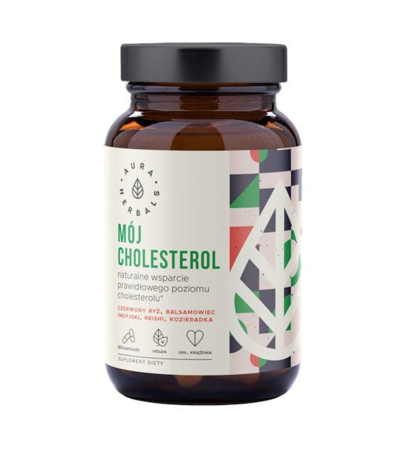 AURA HERBALS Mój Cholesterol, prawidłowy poziom 60 veg. kaps.