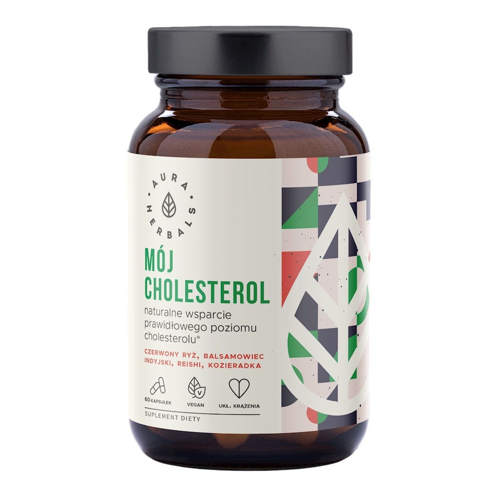 AURA HERBALS Mój Cholesterol, prawidłowy poziom 60 veg. kaps.