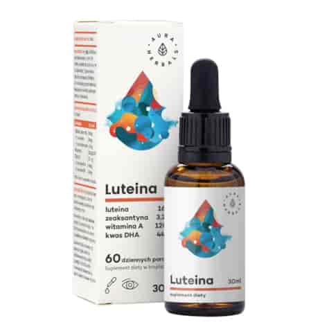 AURA HERBALS Luteina + Witamina A + DHA + Zeaksantyna - krople 30ml