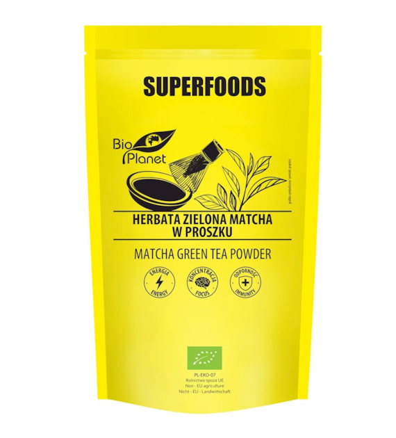 SUPERFOODS Herbata zielona Matcha w proszku BIO 100g BIO PLANET