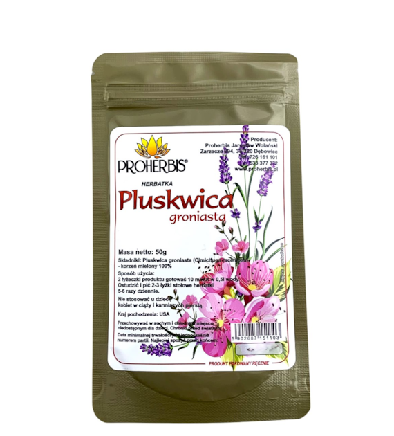 PROHERBIS Pluskwica groniasta - korzeń mielony 50g