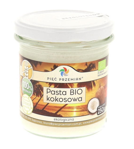 PIĘĆ PRZEMIAN Pasta kokosowa BIO 250g