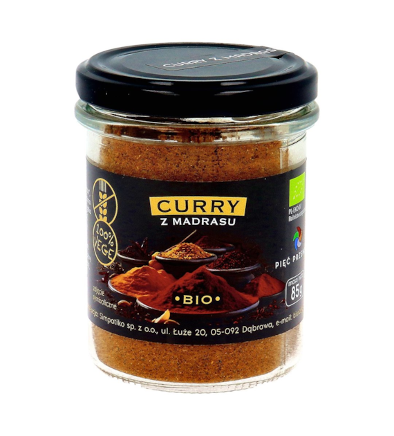 PIĘĆ PRZEMIAN Curry z Madrasu bezglutenowe BIO 85g