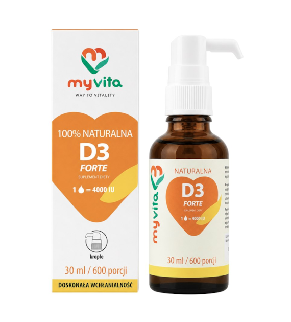 MyVita Witamina D3 4000 j.m. FORTE - krople 30ml (600 porcji)