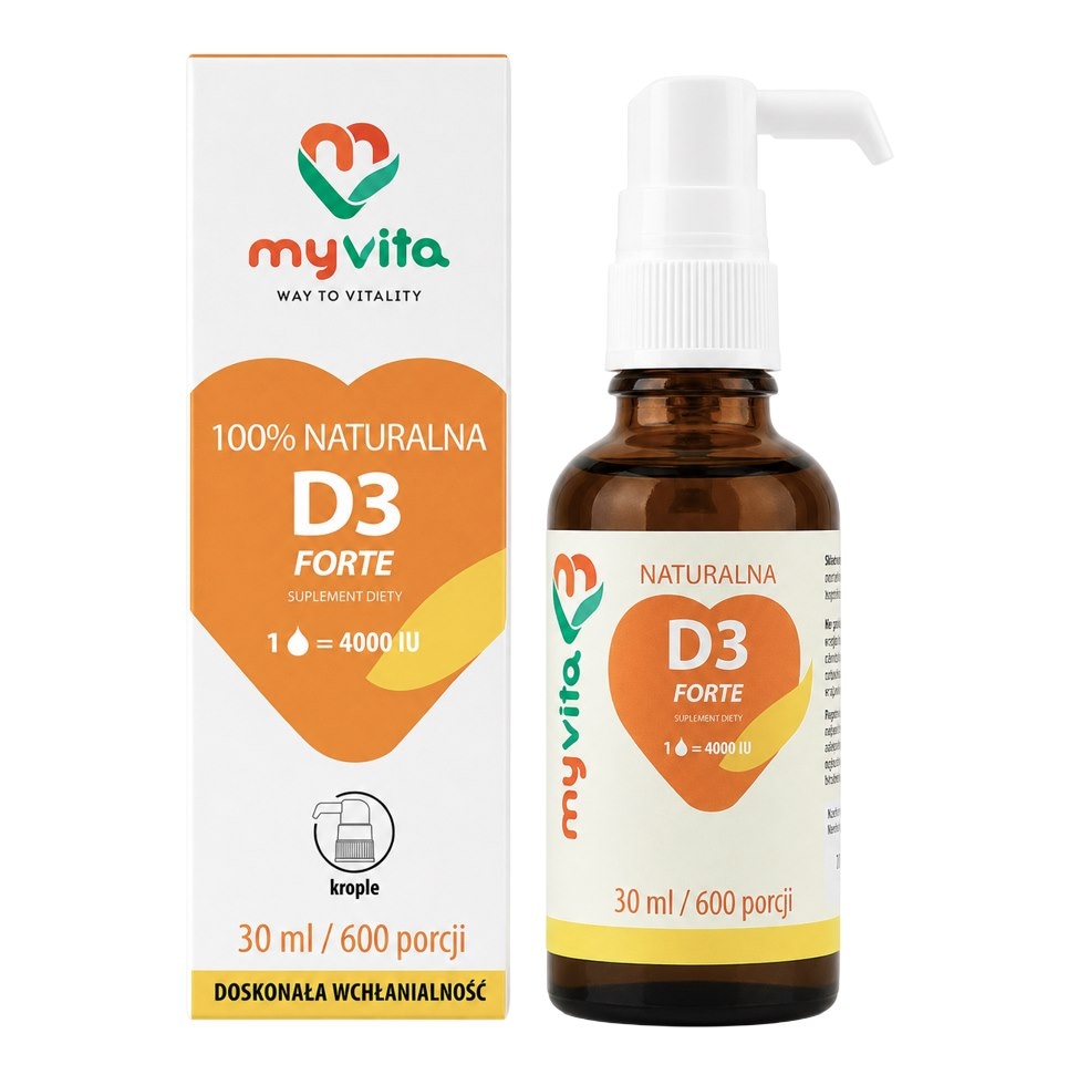 MyVita Witamina D3 4000 j.m. FORTE - krople 30ml (600 porcji)