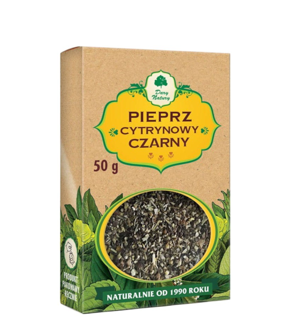 Pieprz cytrynowy czarny 50g DARY NATURY