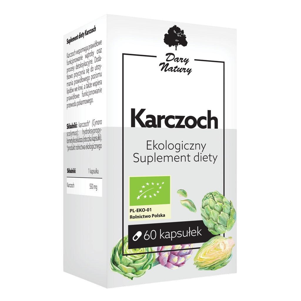 Karczoch 60kaps. Ekologiczny Suplement diety DARY NATURY