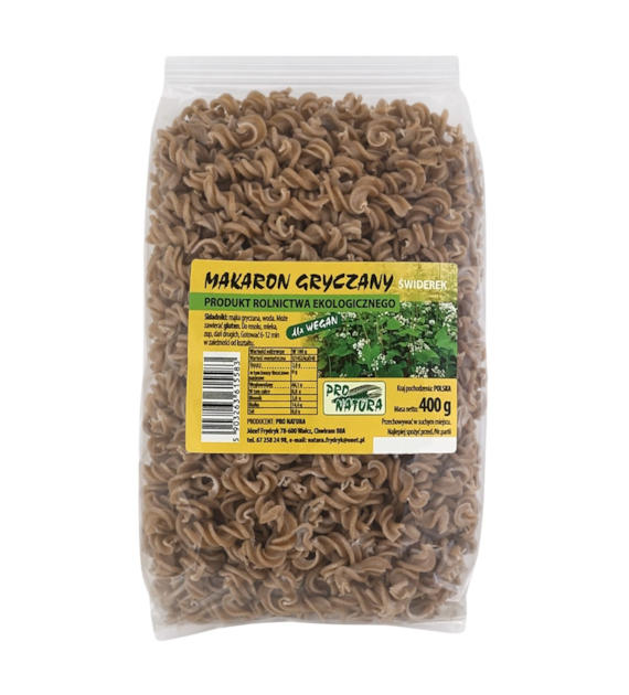 PRO NATURA Makaron gryczany BIO świderek 400g