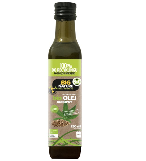BIG NATURE Olej konopny tłoczony na zimno BIO 250ml