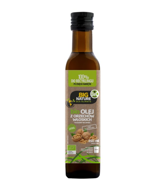 BIG NATURE Olej z orzechów włoskich tłoczony na zimno BIO 250ml