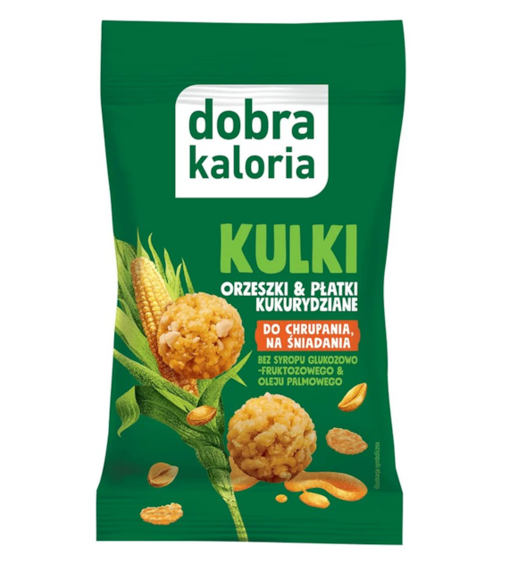 DOBRA KALORIA Kulki Orzeszki  płatki kukurydziane 32g KUBARA