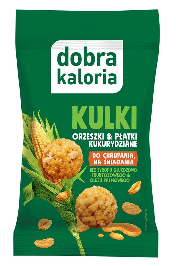 DOBRA KALORIA Kulki Orzeszki  płatki kukurydziane 32g KUBARA