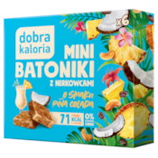 DOBRA KALORIA Mini batoniki o smaku pina colada z nerkowców (6x17g) KUBARA