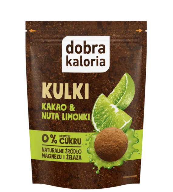 DOBRA KALORIA Kulki Kakao i Nuta limonki 65g KUBARA