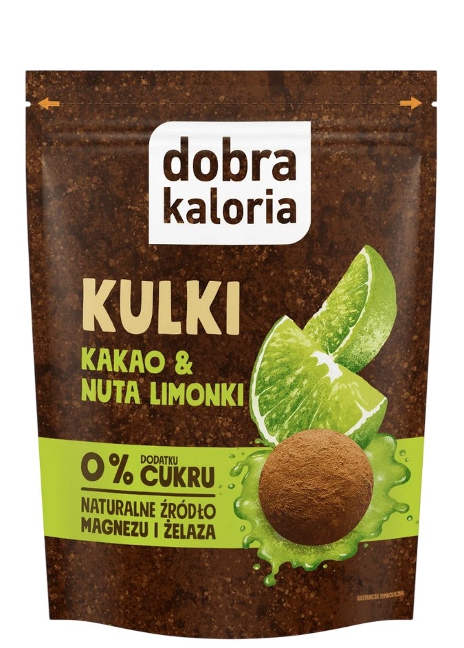 DOBRA KALORIA Kulki Kakao i Nuta limonki 65g KUBARA