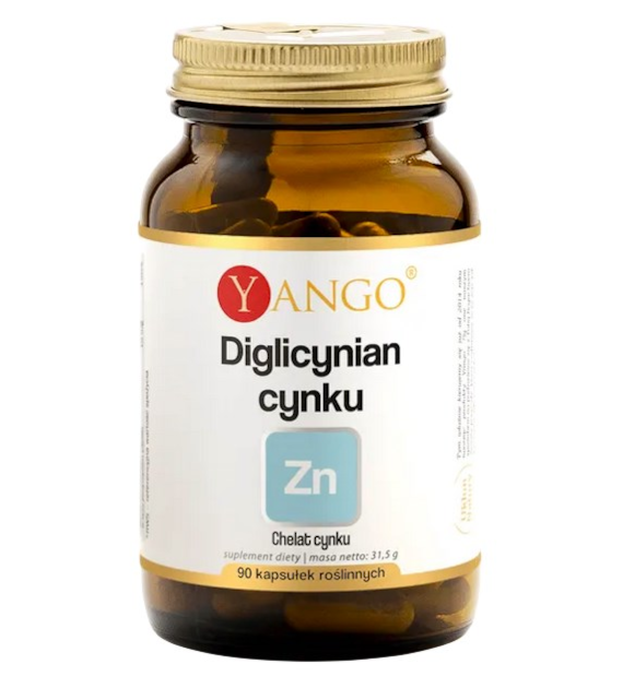 YANGO Diglicynian (chelat) cynku 50mg, 90 kaps.