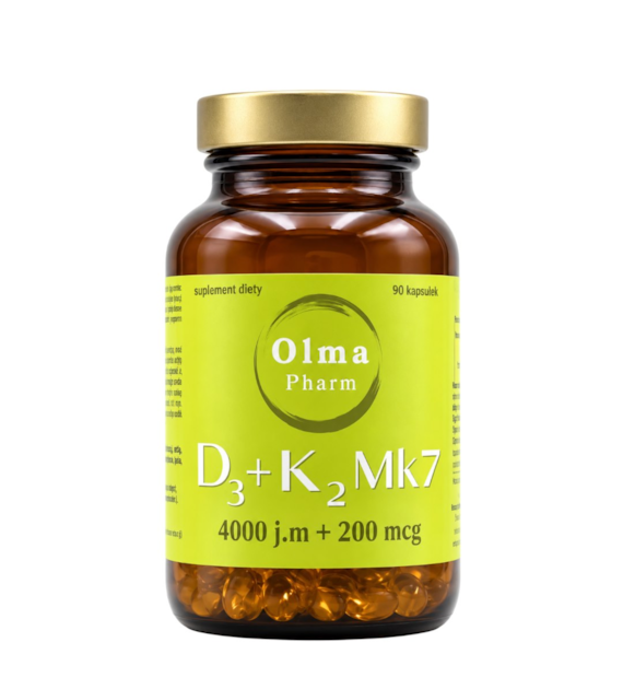 OLMA PHARM Witamina D3 4000 IU + K2 200mcg 90 kaps.