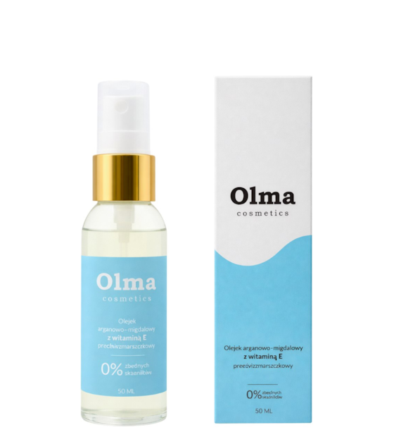 OLMA COSMETICS Olejek arganowo-migdałowy z witaminą E przeciwzmarszczkowy 50ml