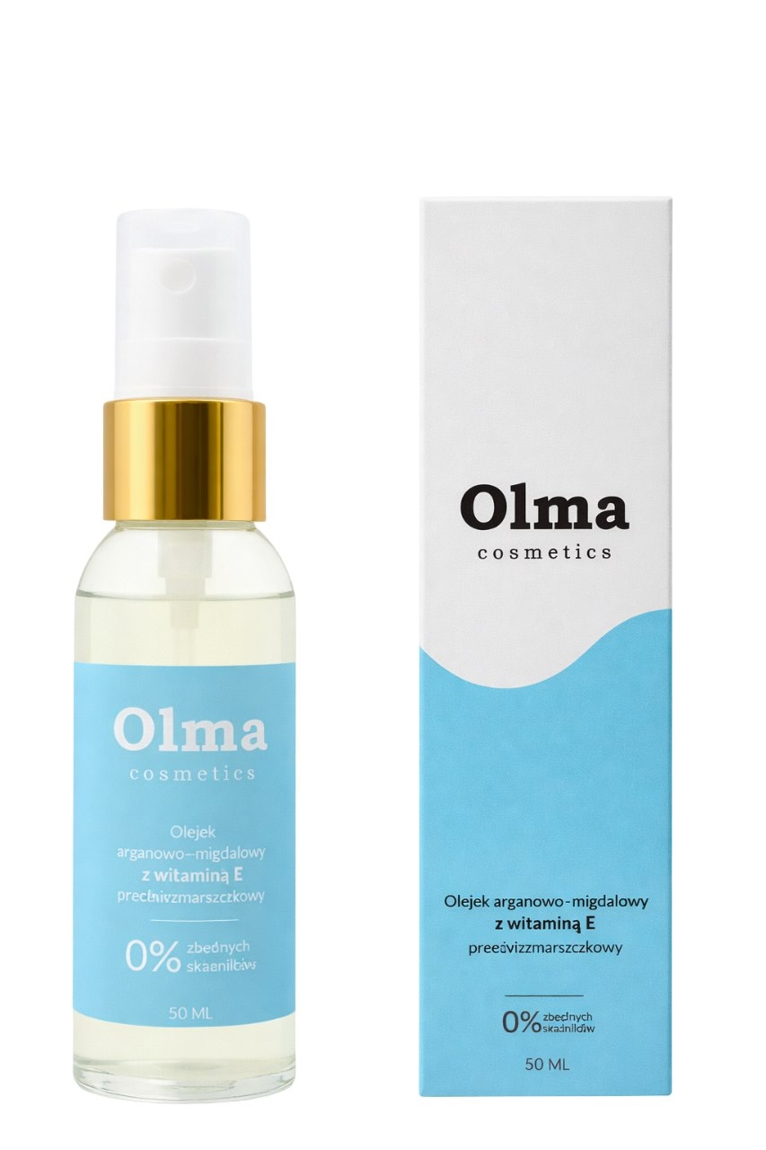 OLMA COSMETICS Olejek arganowo-migdałowy z witaminą E przeciwzmarszczkowy 50ml
