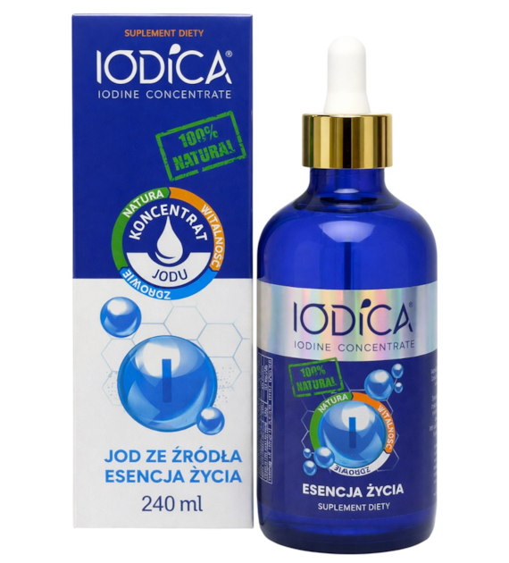 IODICA Naturalny koncentrat jodu 240ml butelka szklana + pipeta