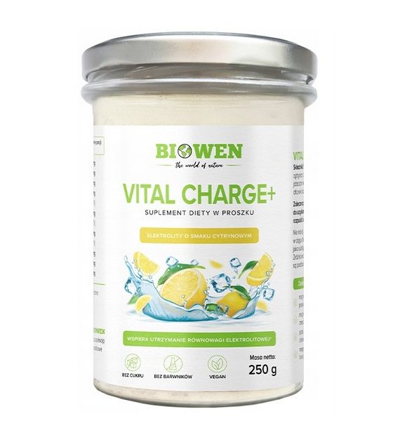 BIOWEN Elektrolity Vital Charge+ o smaku cytrynowym 250g