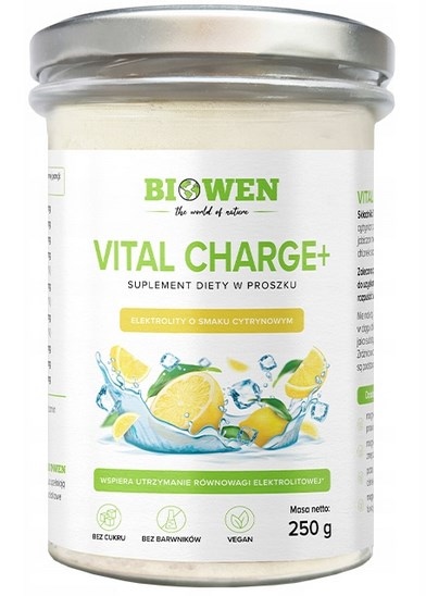 BIOWEN Elektrolity Vital Charge+ o smaku cytrynowym 250g