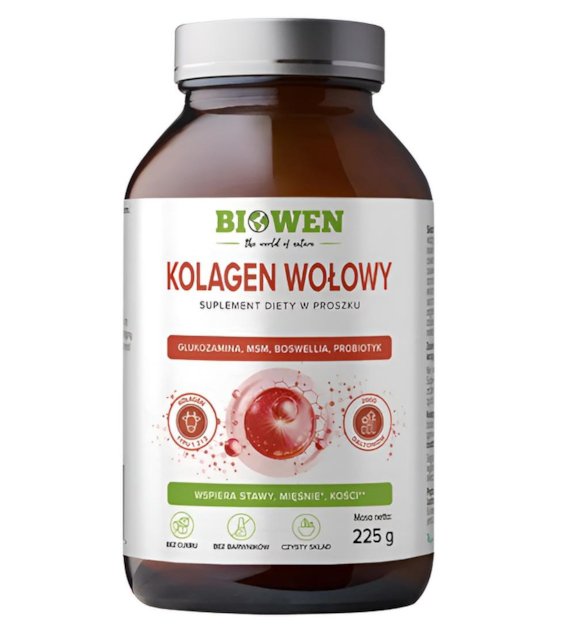 BIOWEN Kolagen Wołowy w proszku 225g