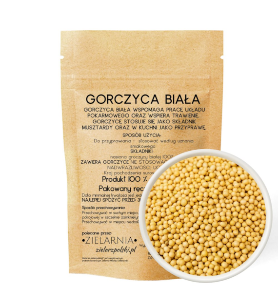 Gorczyca biała nasiona 50g ZIELARZPOLSKI.PL