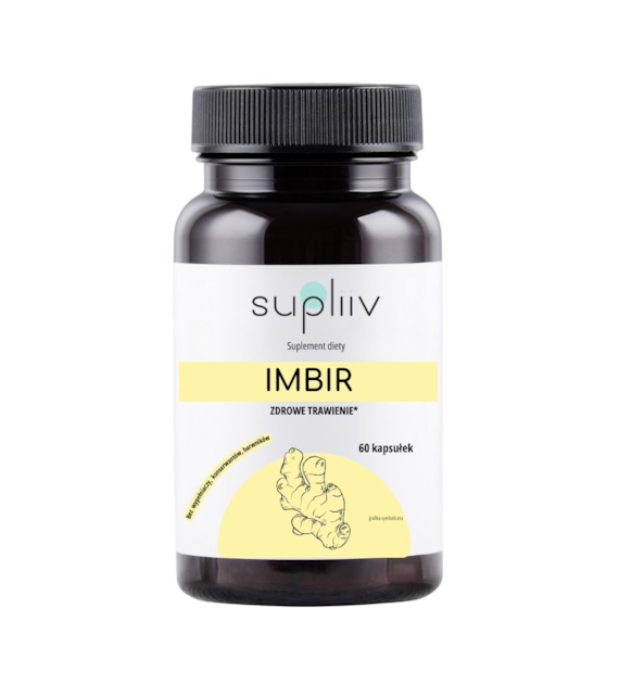 Imbir ekstrakt gingerol 5% 400mg, 60kaps. SUPLIIV