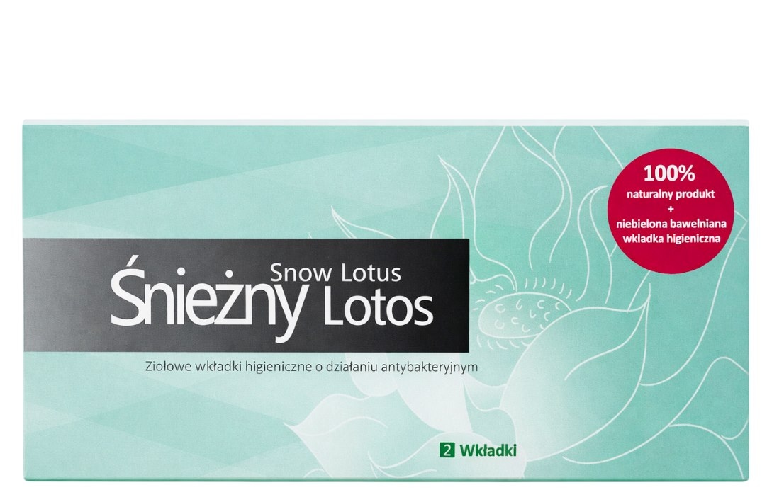 ŚNIEŻNY LOTOS Mini 2 sztuki - ziołowe wkładki higieniczne o działaniu antybakteryjnym