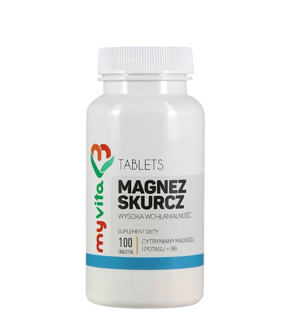 MyVita Magnez Skurcz 100tabl. - Magnez + Potas + Witamina B6