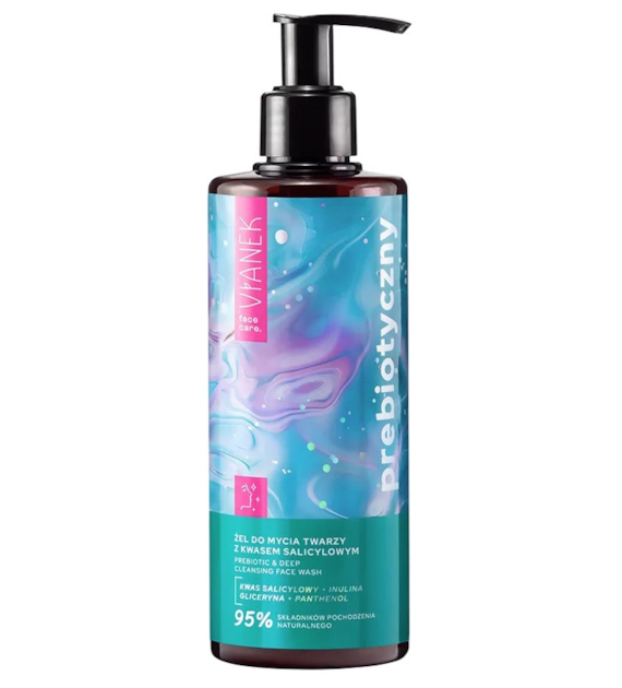 VIANEK Prebiotyczny żel do mycia twarzy z kwasem salicylowym 300ml SYLVECO