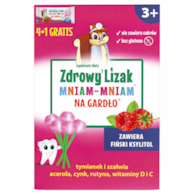 Zdrowy lizak Mniam-Mniam bez cukru na gardło 4+1 gratis STARPHARMA