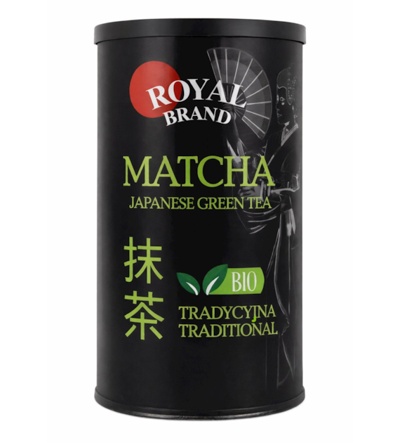 Matcha japońska tradycyjna BIO puszka 100g ROYAL BRAND