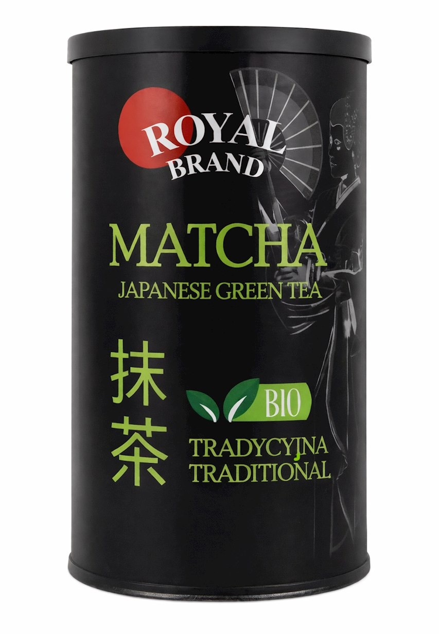Matcha japońska tradycyjna BIO puszka 100g ROYAL BRAND