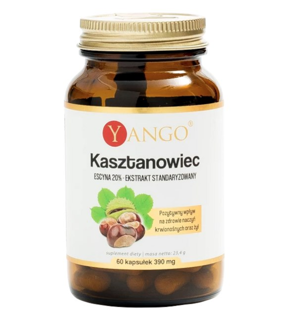YANGO Kasztanowiec 20% escyna - ekstrakt standaryzowany 60 kaps.