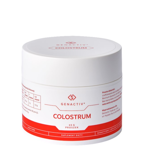 GENACTIV Colostrum proszek puszka 45g - bioaktywny liofilizat 2h